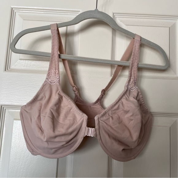 Wacoal Beige Front Close Racerback Seamless Bra Style 851311 38DDD Soft Embrace - Picture 10 of 11